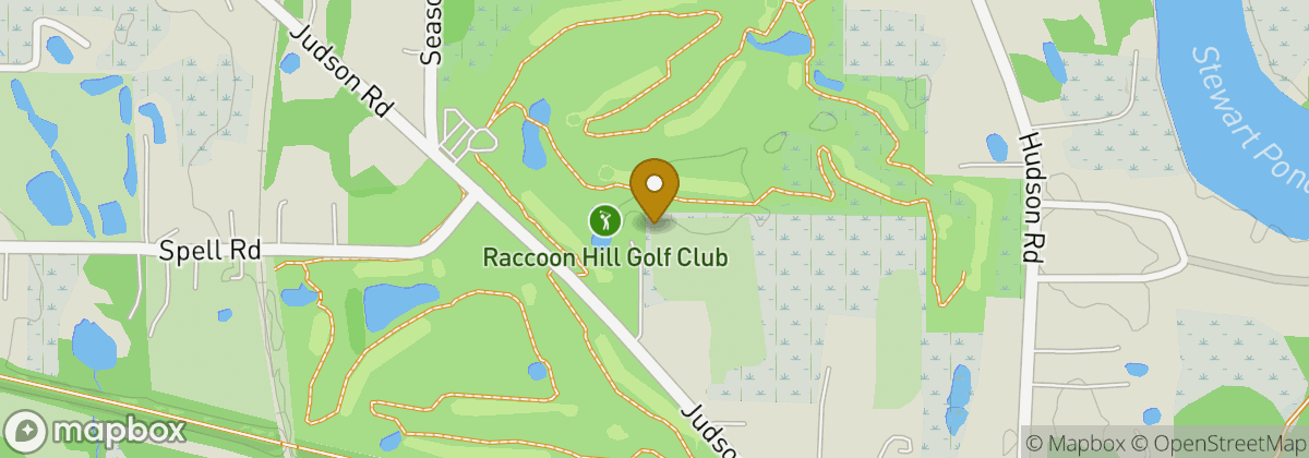 Map location: Raccoon Hill Golf Club