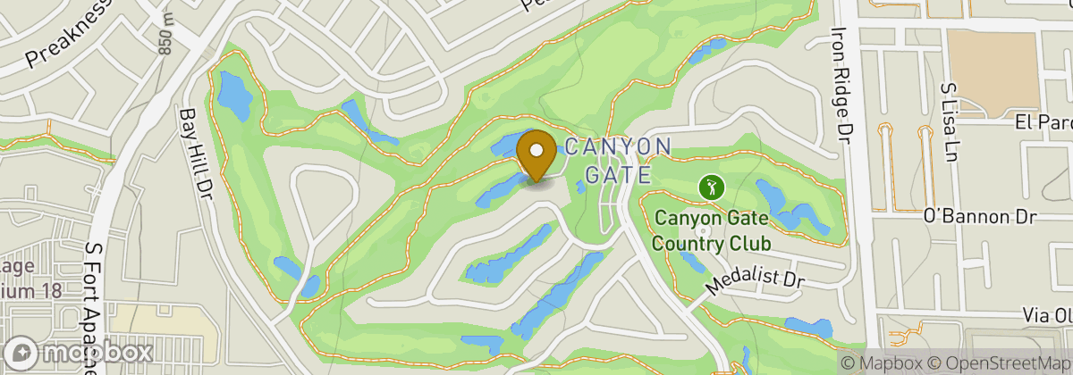 Map location: Canyon Gate Country Club