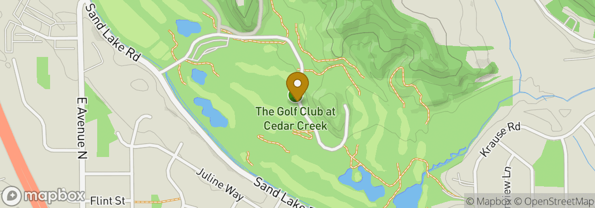 Map location: The Golf Club at Cedar Creek
