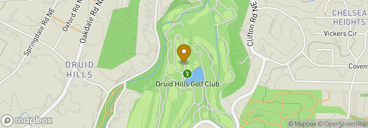 Map location: Druid Hills Golf Club