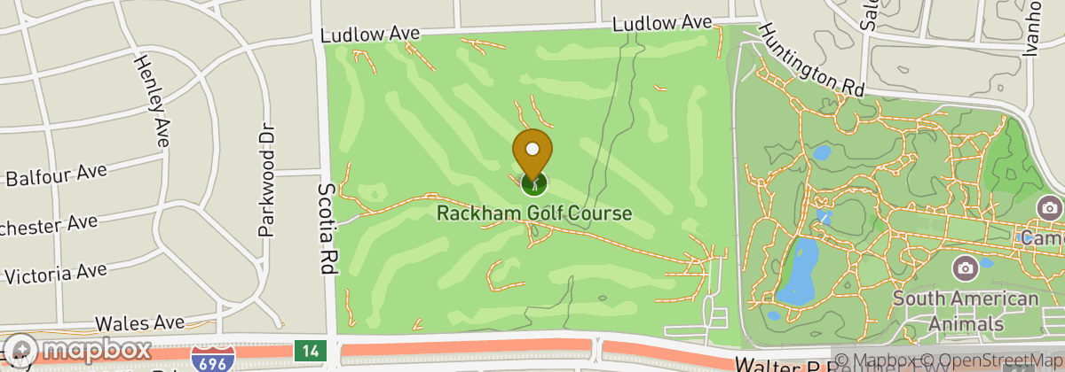 Map location: Rackham Golf Course