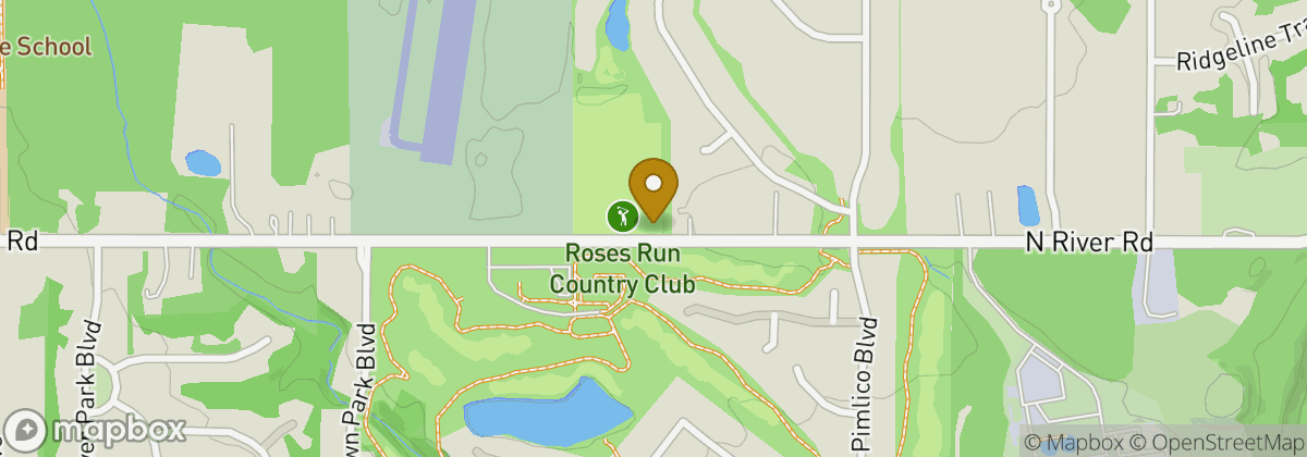 Map location: Roses Run Country Club