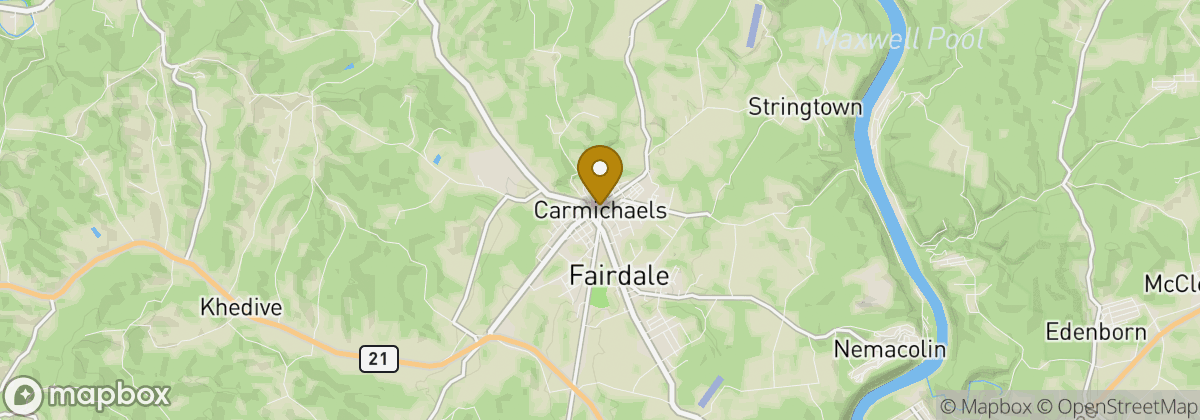 Map location: Carmichaels
