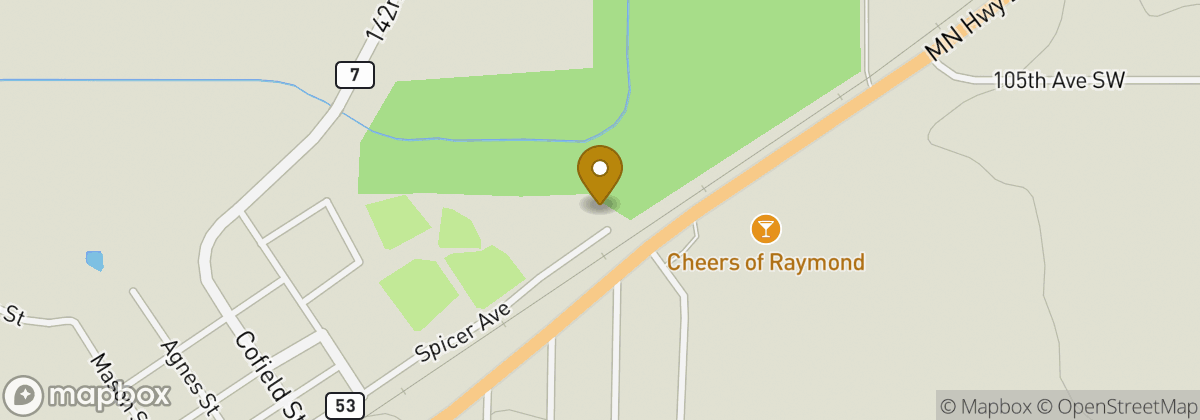 Map location: Hawk Creek Country Club