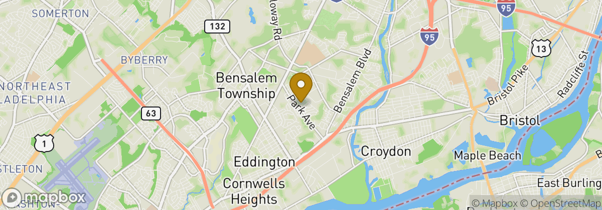 Map location: Bensalem