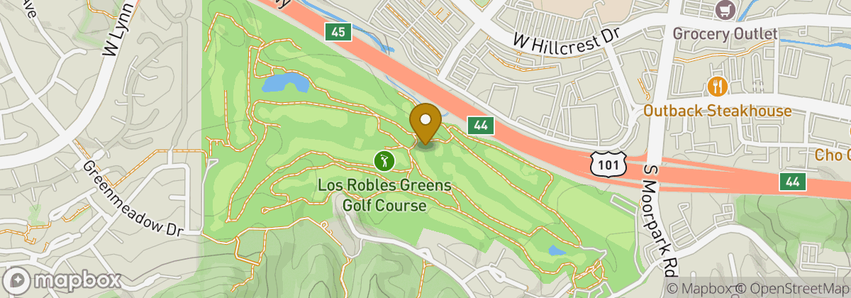 Map location: Los Robles Greens Golf Course