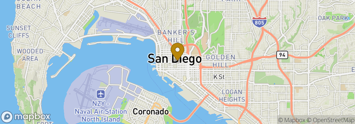 Map location: San Diego