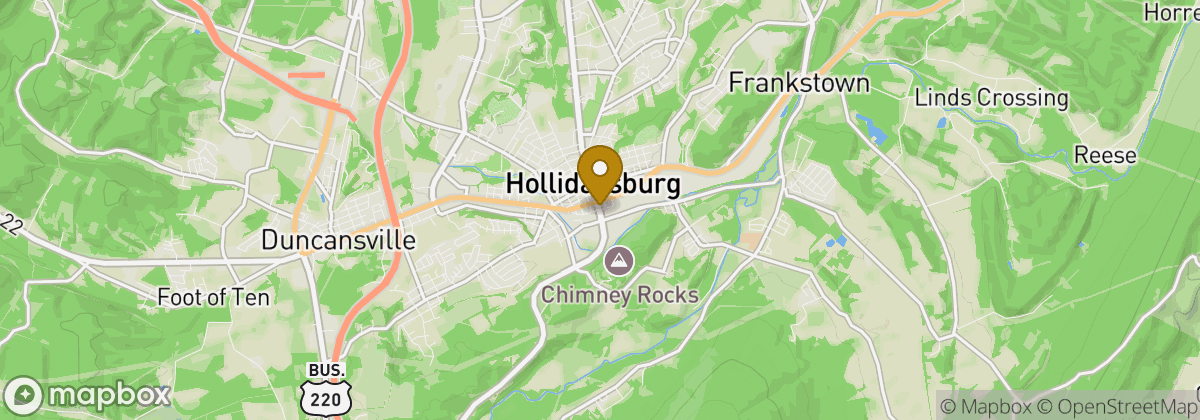 Map location: Hollidaysburg