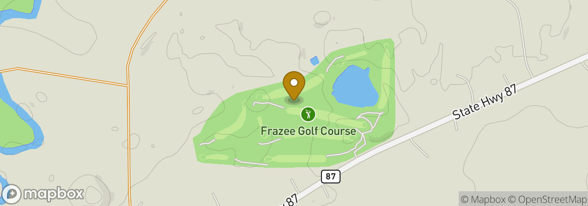 Map location: Frazee Golf Course