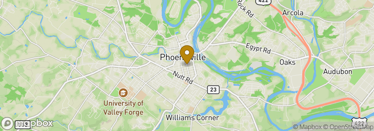 Map location: Phoenixville