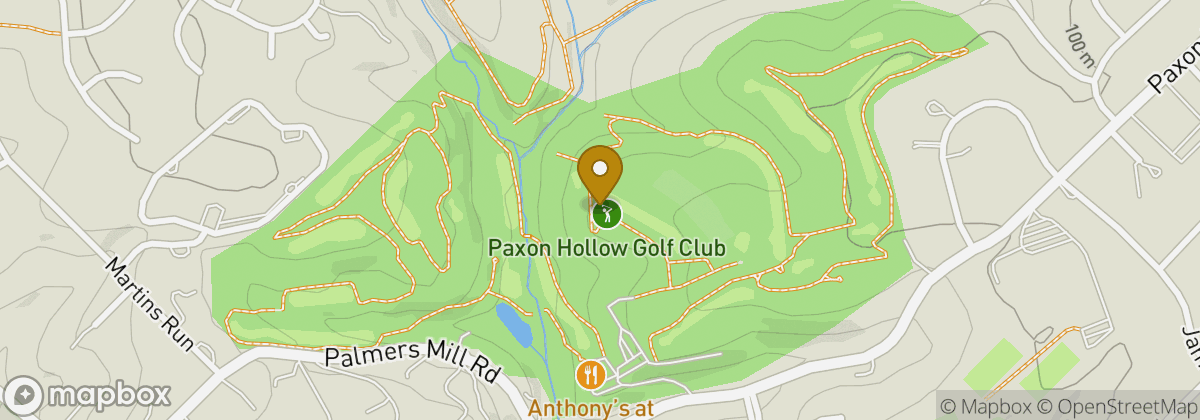 Map location: Paxon Hollow Golf Club