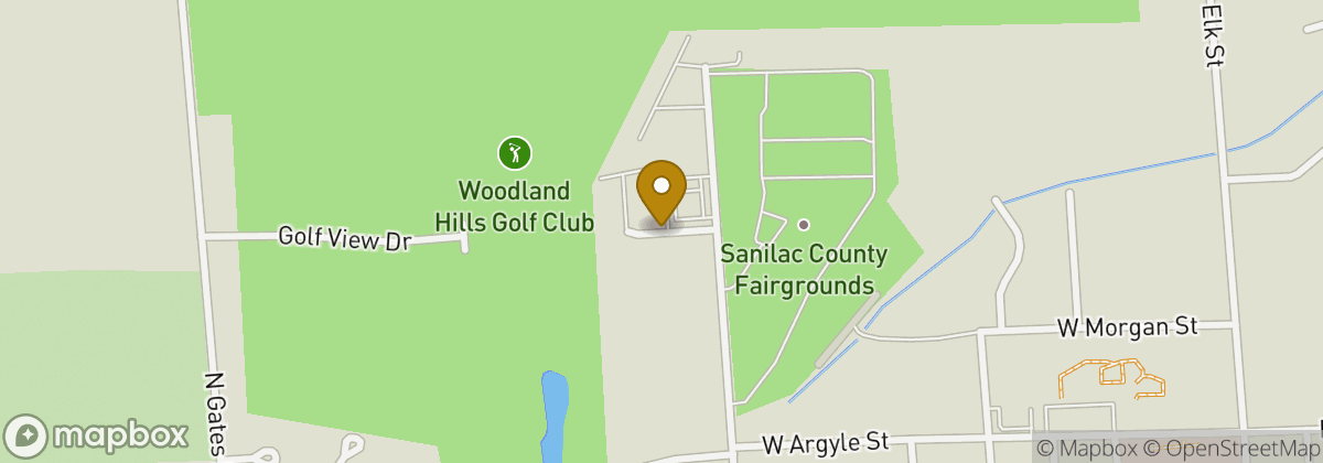 Map location: Woodland Hills Golf Club