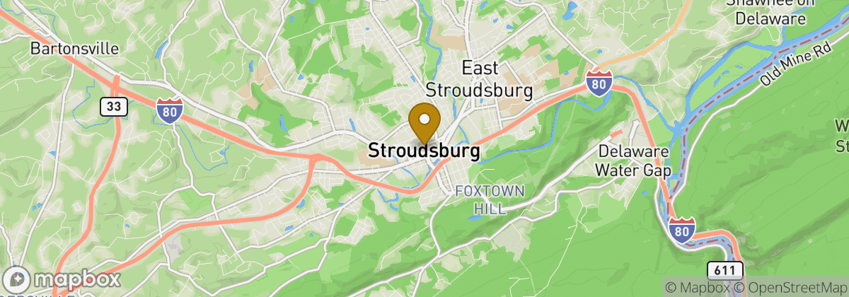 Map location: Stroudsburg