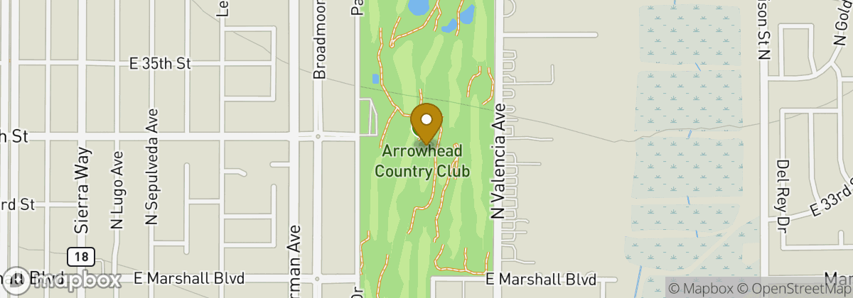 Map location: Arrowhead Country Club