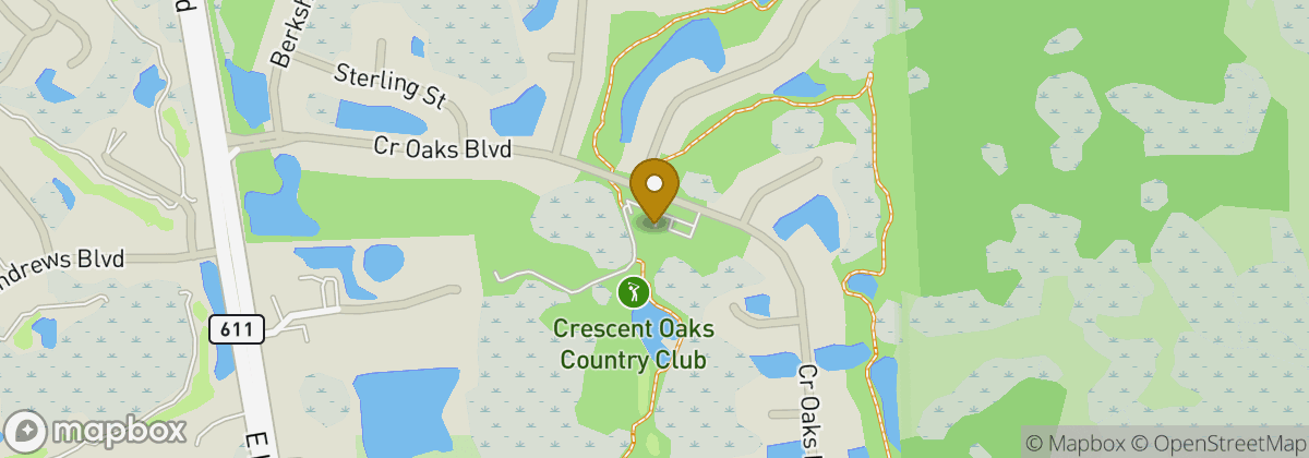 Map location: Crescent Oaks Golf Club