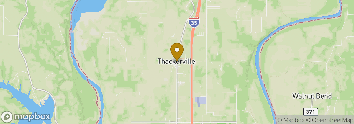 Map location: Thackerville