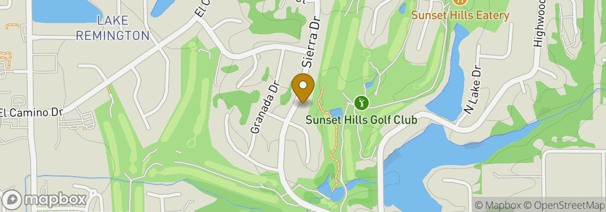 Map location: Sunset Hills Golf Course