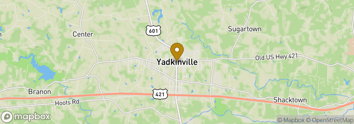 Map location: Yadkinville