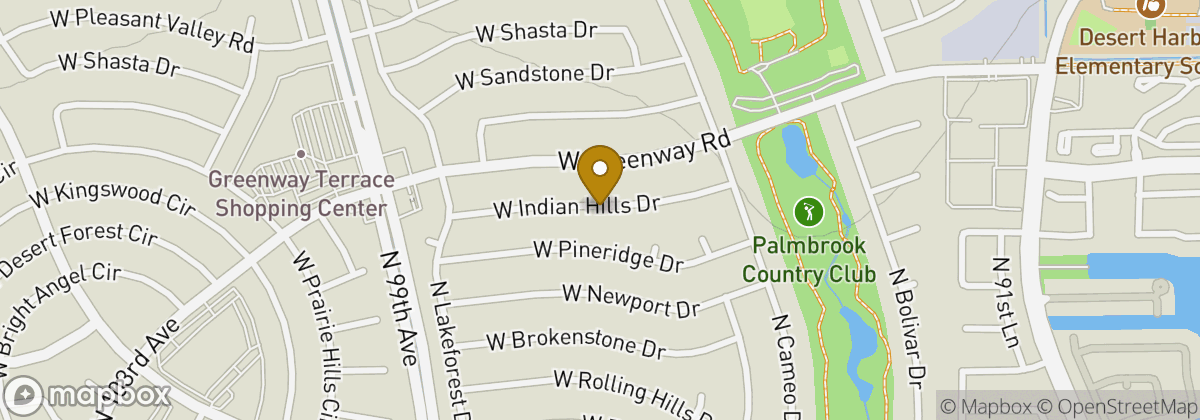 Map location: Palmbrook Golf Club