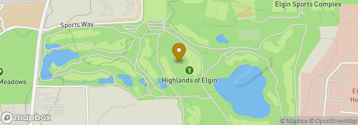 Map location: The Highlands of Elgin Golf Course