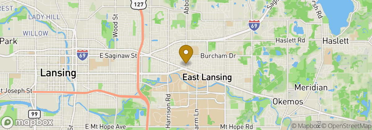 Map location: East Lansing