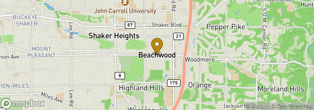 Map location: Shaker Heights