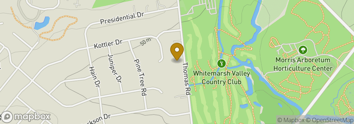Map location: Whitemarsh Valley Country Club