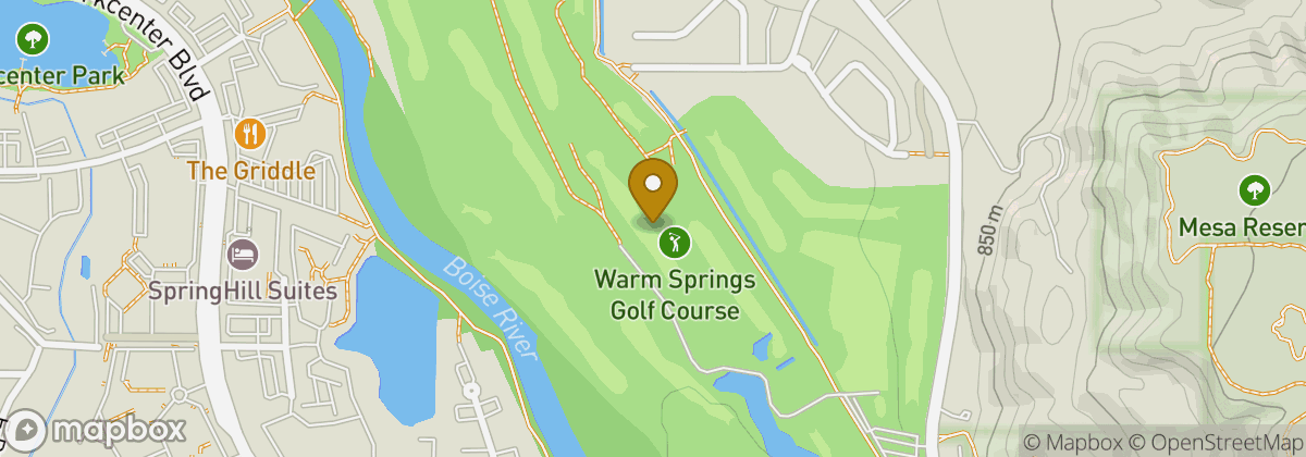 Map location: Warm Springs Golf Course