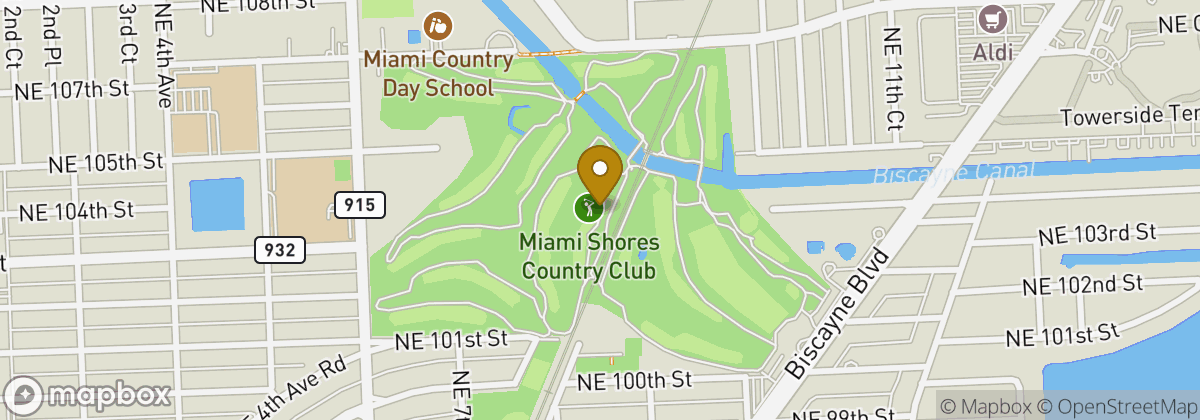 Map location: Miami Shores Country Club