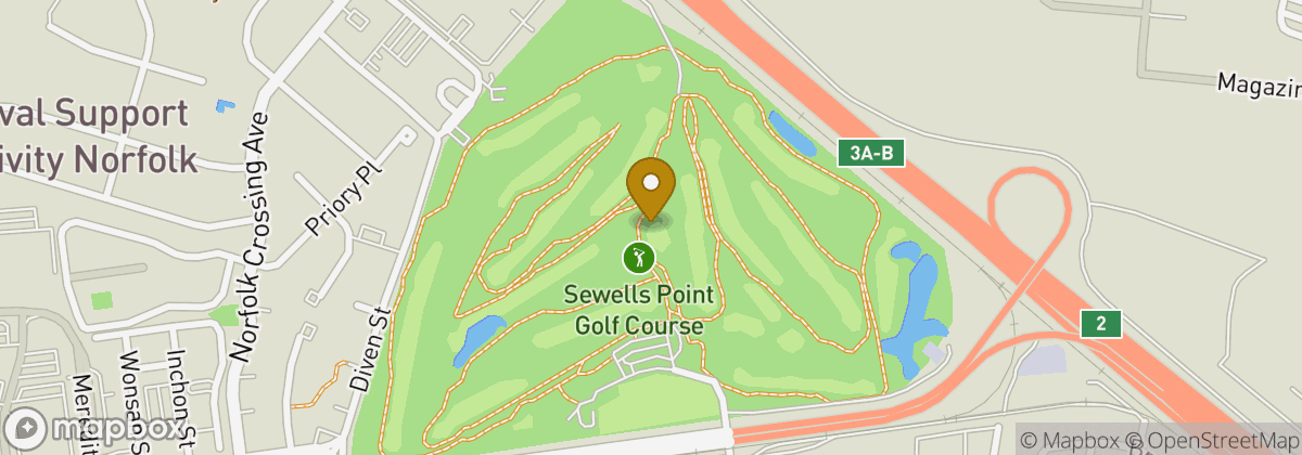 Map location: Sewells Point Golf Course