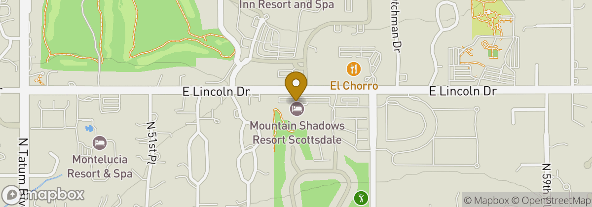 Map location: Mountain Shadows Resort Scottsdale