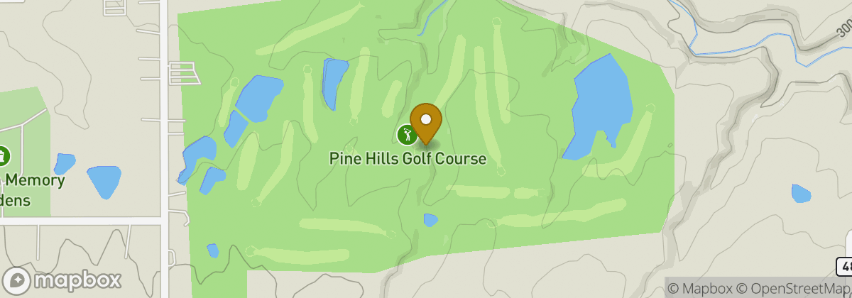 Map location: Pine Hills Golf Club