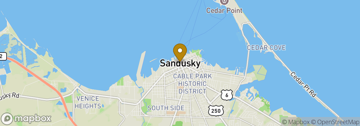 Map location: Sandusky
