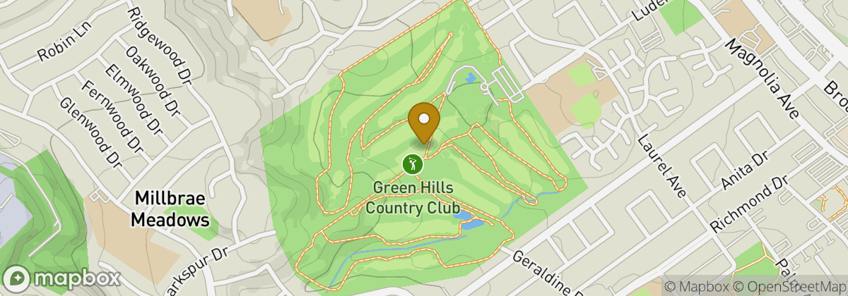 Map location: Green Hills Country Club