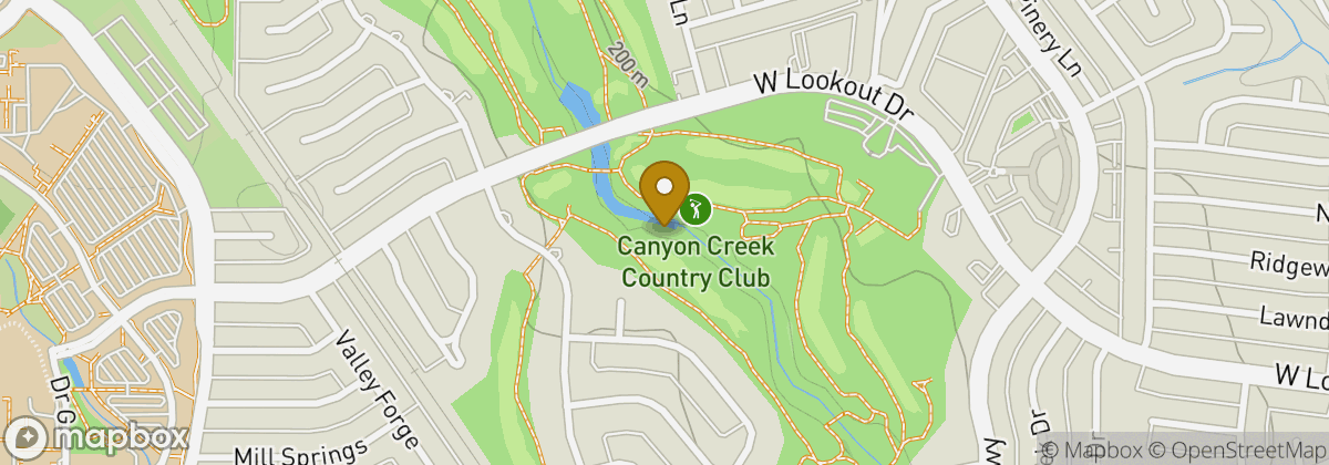 Map location: Canyon Creek Country Club