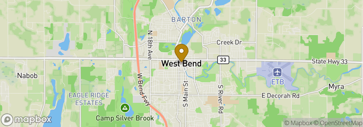 Map location: West Bend