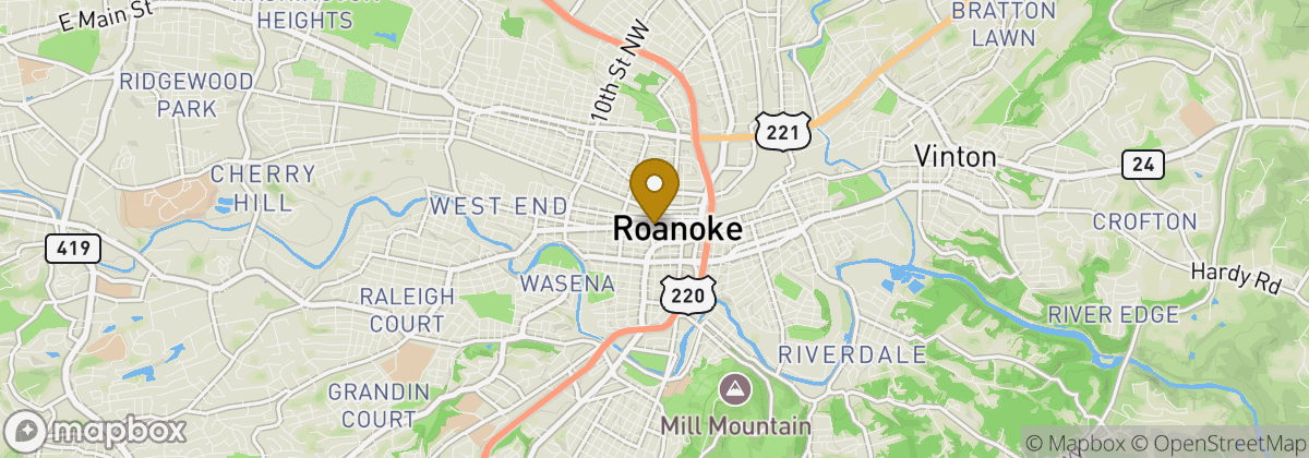 Map location: Roanoke