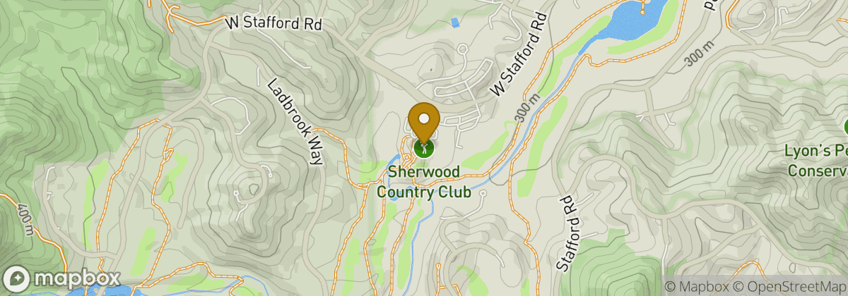 Map location: Sherwood Country Club