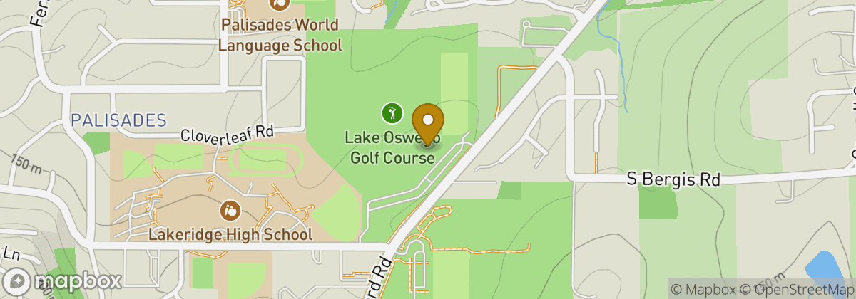 Map location: Lake Oswego Public Golf Course