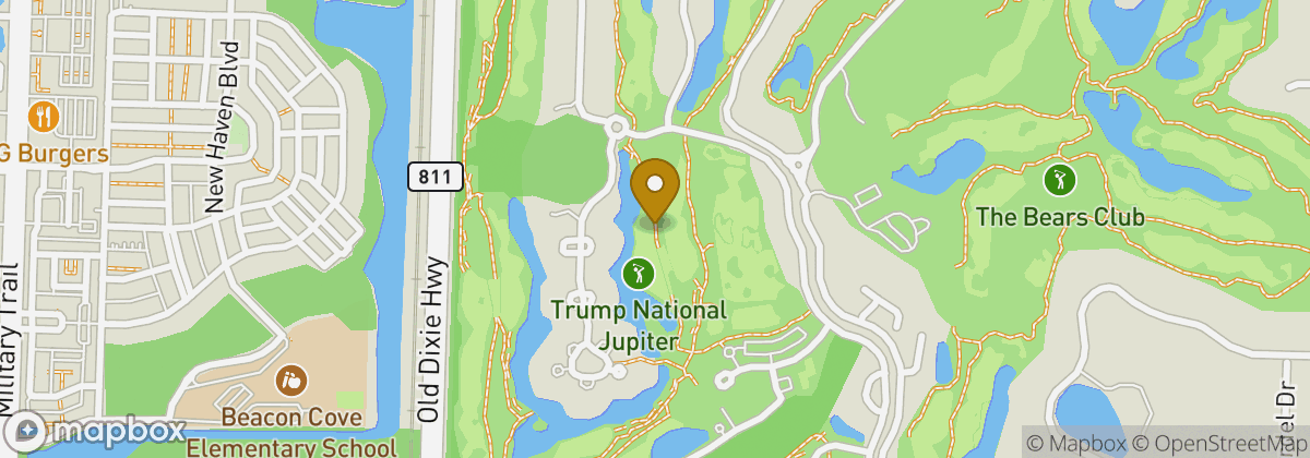 Map location: Trump National Golf Club Jupiter