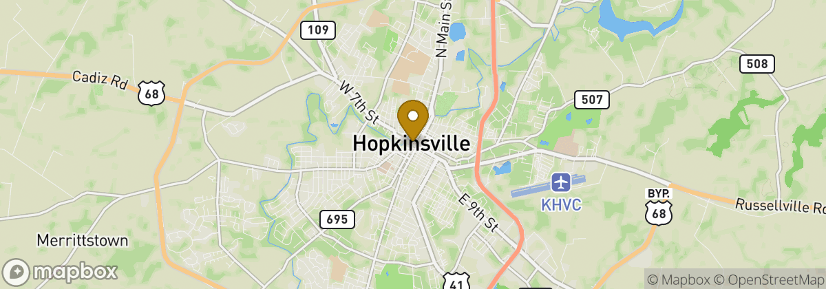 Map location: Hopkinsville