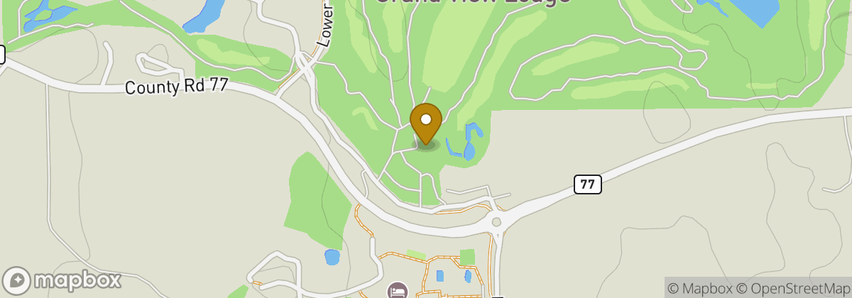 Map location: The Pines Golf Course at Grand View Lodge