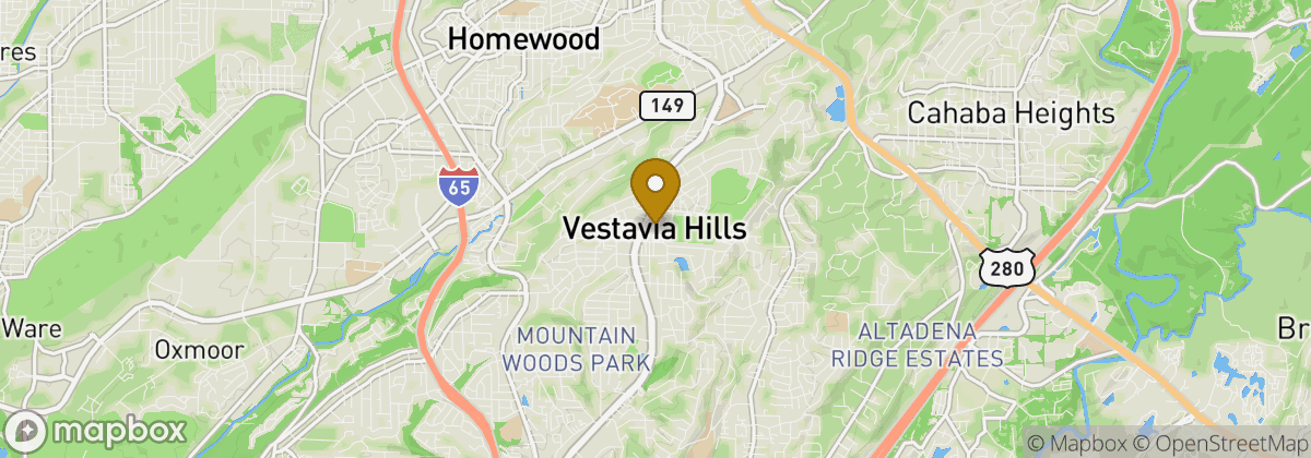 Map location: Vestavia Hills