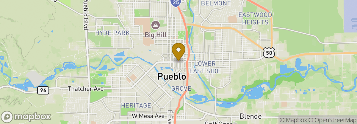 Map location: Pueblo