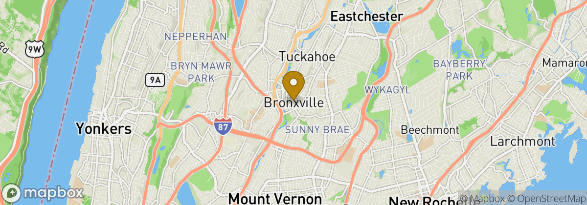 Map location: Bronxville