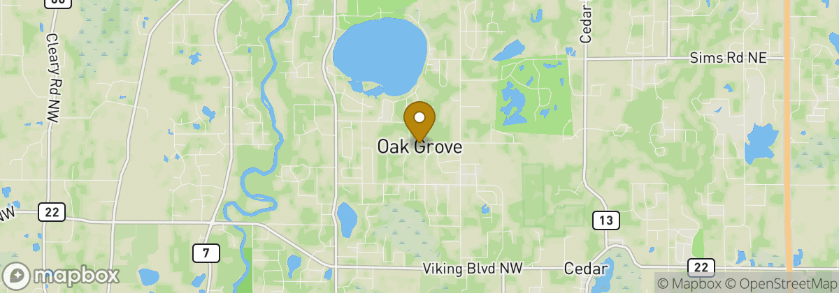 Map location: Oak Grove