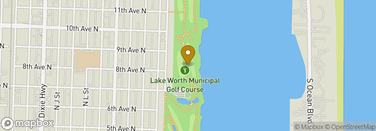 Map location: Lake Worth Municipal Golf Course