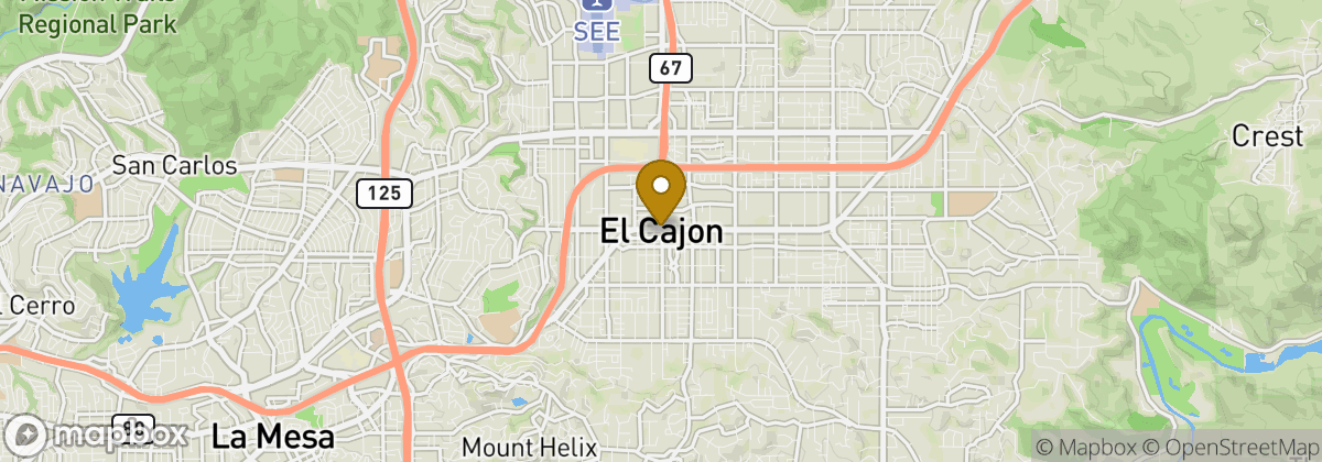 Map location: El Cajon