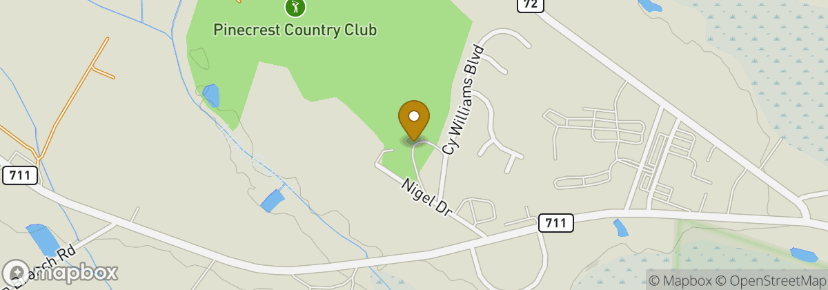Map location: Pinecrest Country Club & Golf Course