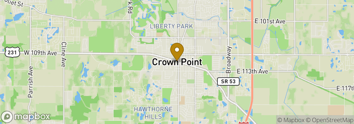 Map location: Crown Point